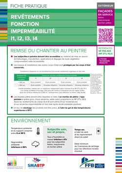 Revêtements fonction imperméabilité l1, l2, l3, l4 extérieur - Façade en service Fiche pratique : revetement fonction impermeabilite intermediaire exterieur - Façades
