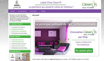 Découvrez notre site dédié à la peinture dépolluante (assainissante) Label'Onip Clean'R.