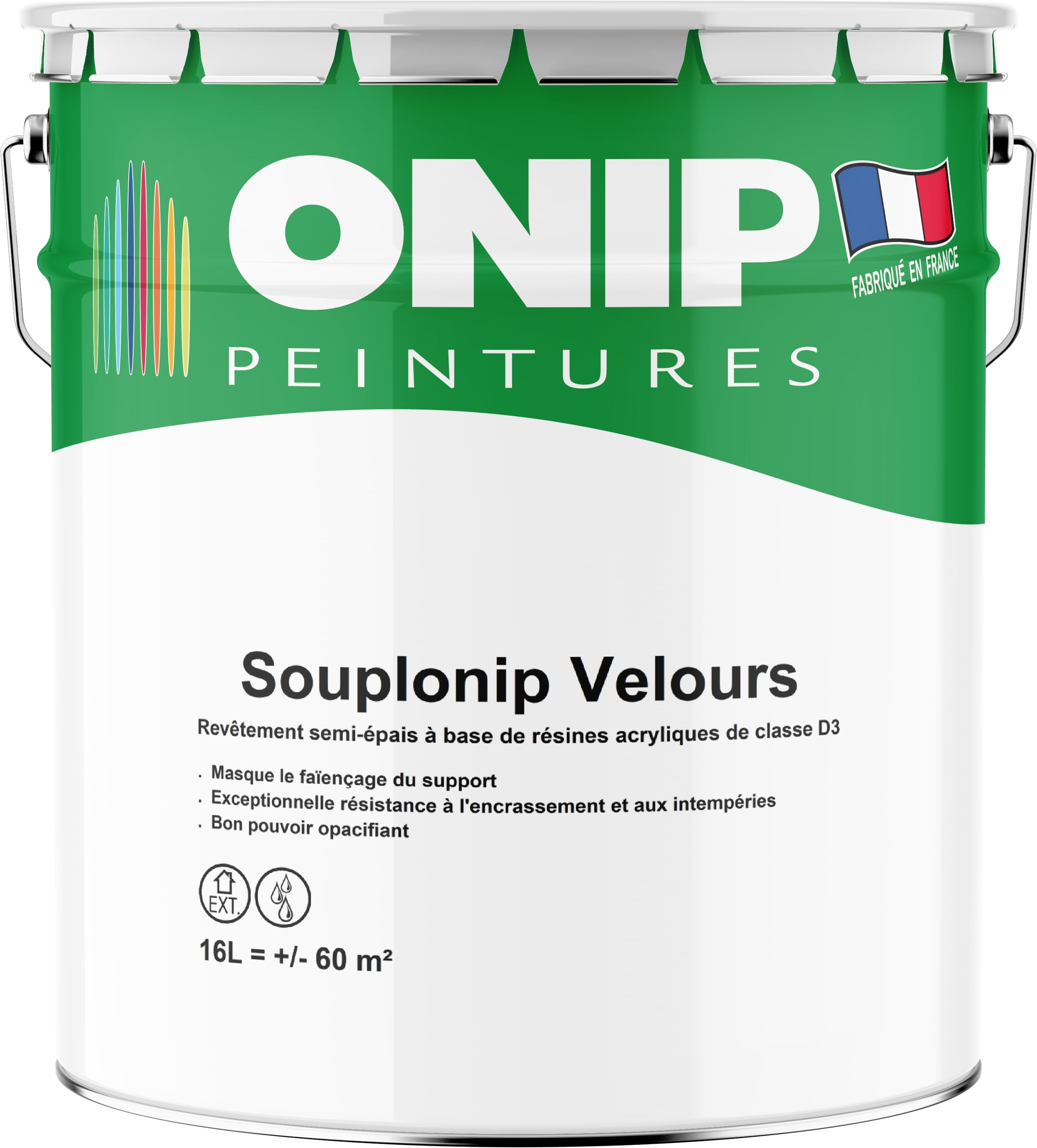 revêtement acrylique souplonip velours