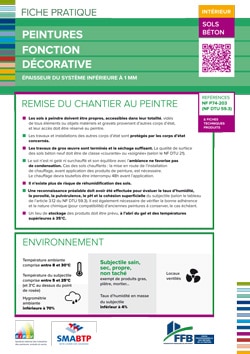 Fiche pratique : Peintures fonction décorative intérieur – Sols et béton