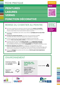 Fiche pratique : Peintures lasure vernis fonction décorative intérieur – Bois